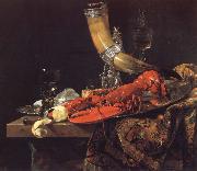 Still Life with the Drinking-Horn of the Saint Sebastian Archers-Guild,Lobster and Glasses, Willem Kalf
